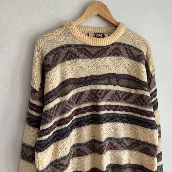 Vintage Devred 3D Knit Sweater / Made In United Kingdom / Large / Depuis 1902 - Picture 2 of 7